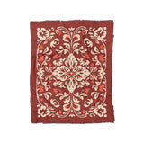 Annette Red & Ivory in Twin (68" x 88") Size