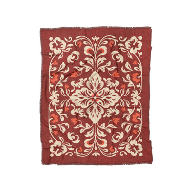 Annette Red & Ivory in Twin (68" x 88") Size