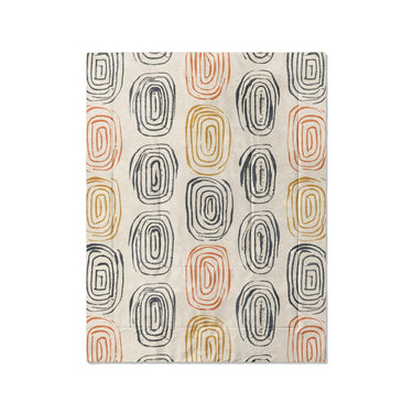 Horatio Ivory & Orange in Twin (68" x 88") Size