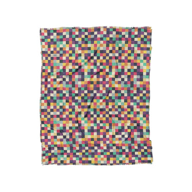 Pixel Mosaic Multicolor Midtone in Twin (68" x 88") Size