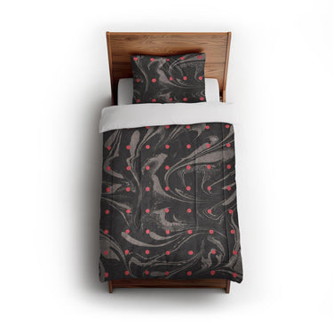 Acid Burn Greige & Infrared in Twin (68" x 88") Size